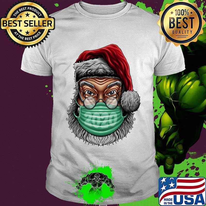 Santa Clause Wear Mask 2020 Covid 19 Merry Xmas Shirt