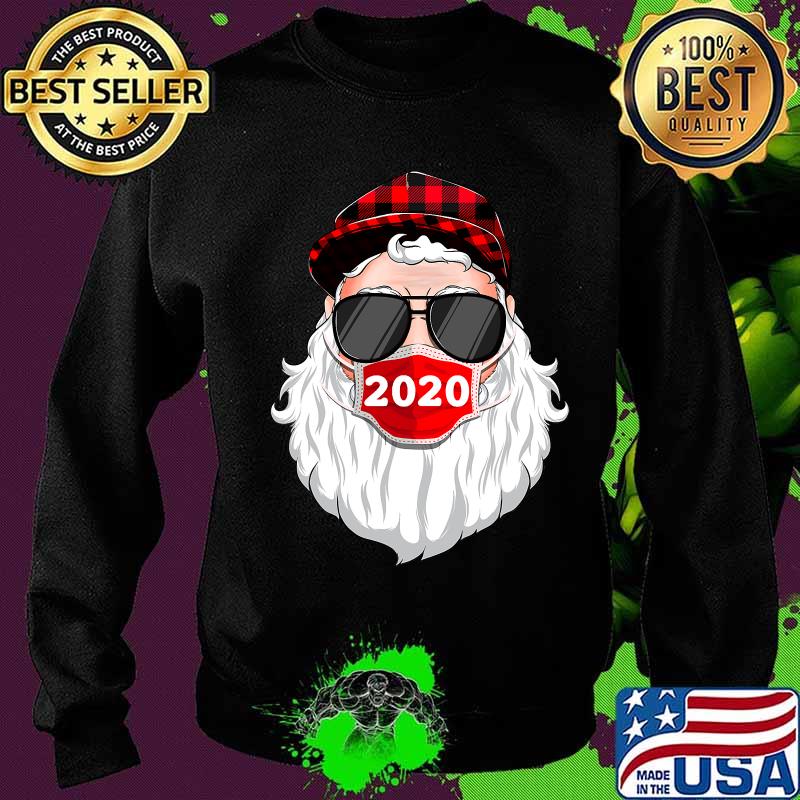 Santa With Face Mask Christmas 2020 Family Pajamas Xmas Shirt Sweater Santa With Face Mask Christmas 2020 Family Pajamas Xmas Shirt Sweater