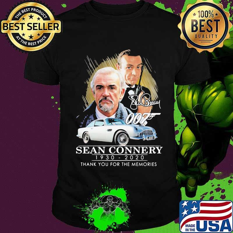 Sean connery 1930 2020 thank you for the memories signature shirt