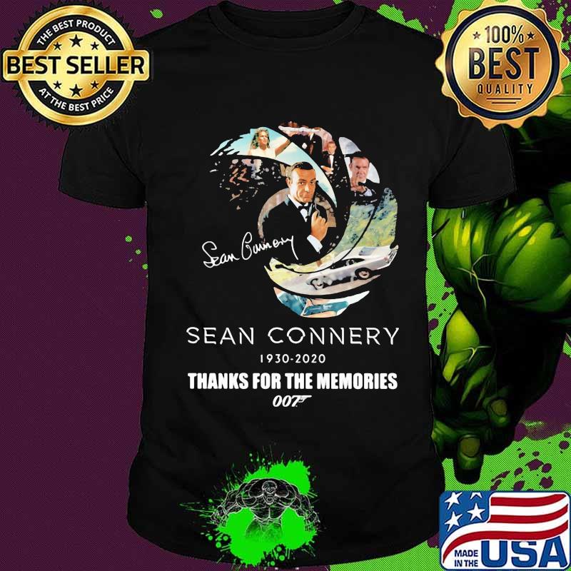 Sean connery 1930 2020 thank you for the memories signature shirt