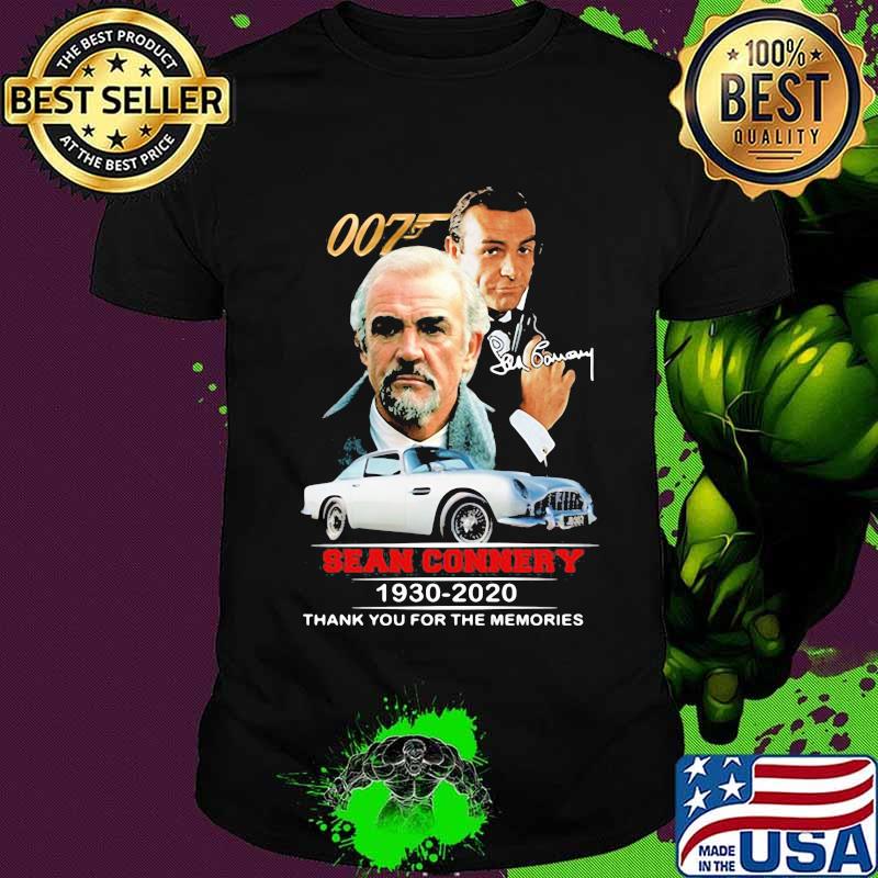 Sean connery 1930 2020 thank you for the memories signature shirt