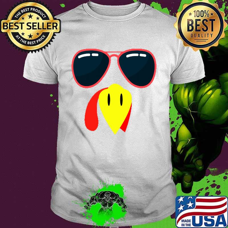 Silly Turkey Face Funny Thanksgiving Fall Joke Humor Shirt