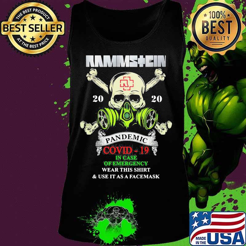 Skull rammstein 2020 pandemic covid-19 in case of emergency wear this s Tank top Skull rammstein 2020 pandemic covid-19 in case of emergency wear this s Tank top