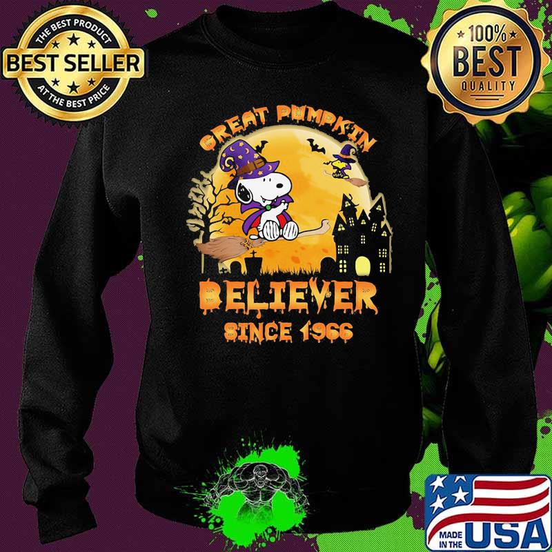 Snoopy And Woodstock Witch Great Pumpkin Believer Since 1966 Halloween Shirt Sweater Snoopy And Woodstock Witch Great Pumpkin Believer Since 1966 Halloween Shirt Sweater