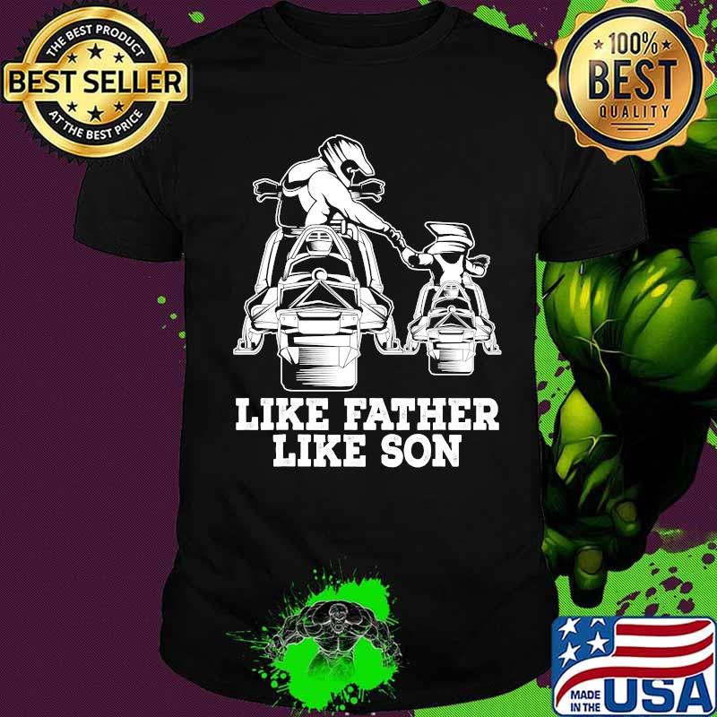 Snowmobile Like Father Like Son Snowcross Christmas Shirt