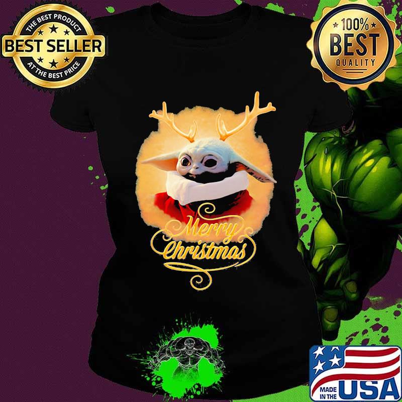 Star wars baby yoda merry christmas s Ladies tee Star wars baby yoda merry christmas s Ladies tee