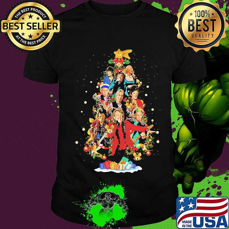 Stars Band Music Wear Pajama Santa Christmas Tree Merry Xmas Shirt
