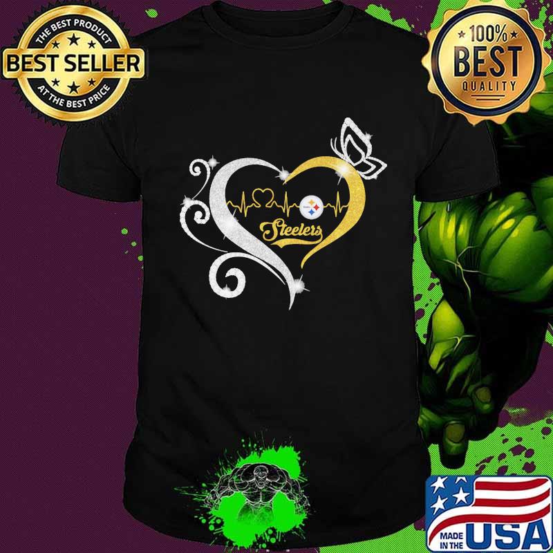 Steelers Butterflies Heart Beat Shirt