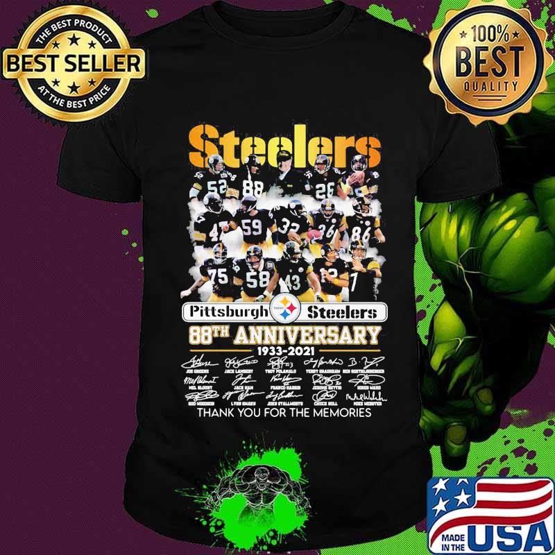 Steelers Pittsburgh 88th Anniversary 1933 2021 Birthday Signature Rugby Shirt