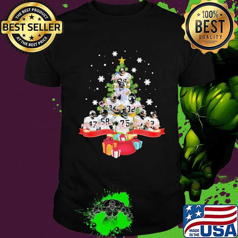 Steelers Team Football Christmas Tree Merry Xmas Shirt