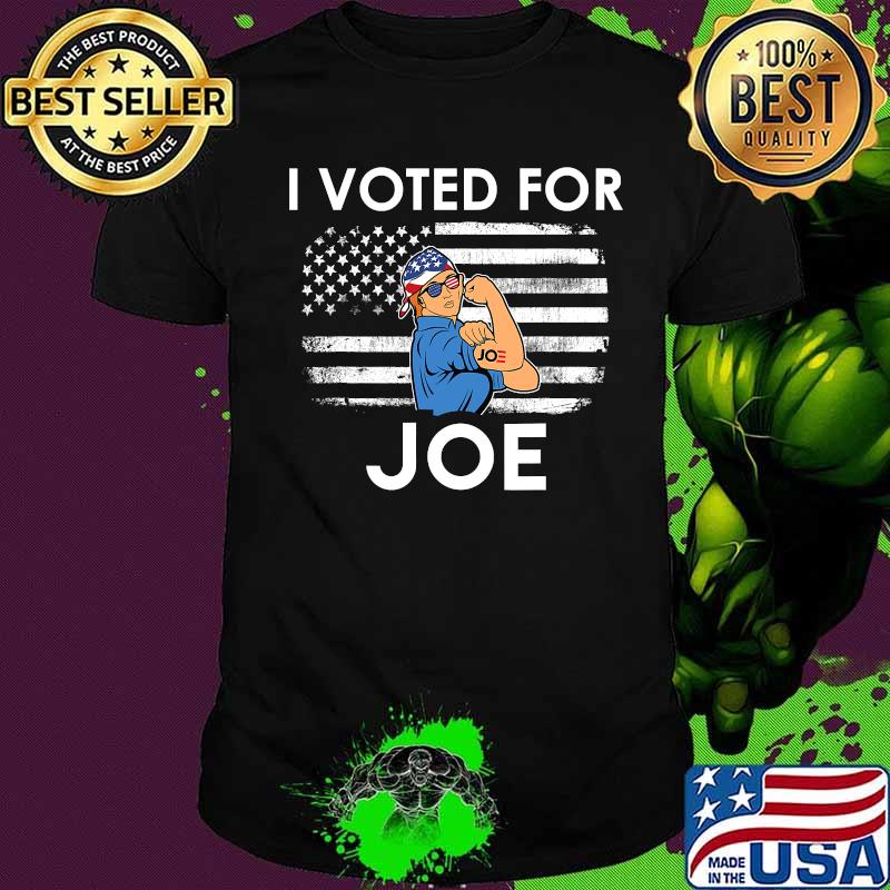Strong Girl I Voted For Joe American Flag Shirt