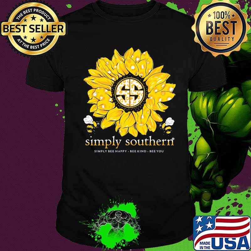 Sunflower simply southern simple bee happy bee kind bee you shirt