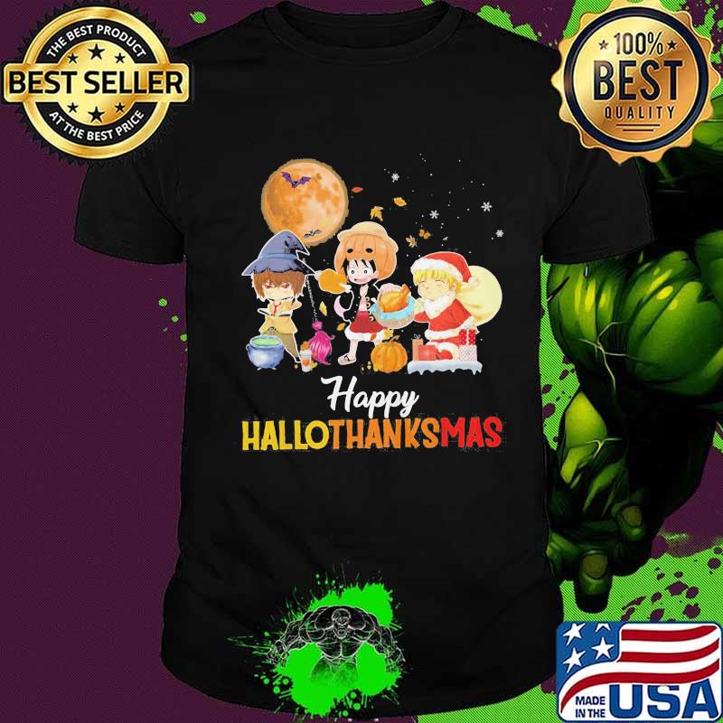 Supernatural happy hallothanksmas halloween thanksgiving christmas shirt
