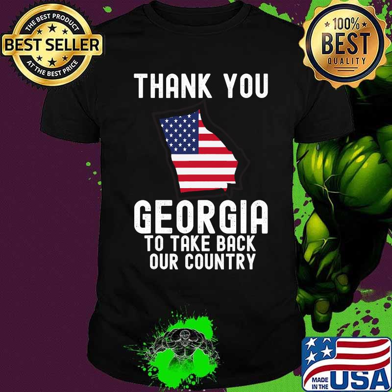 Thank you Georgia To Take Back Our Country Map American Flag Shirt