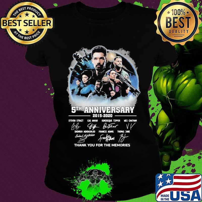 The expanse 5th anniversary 2015 2020 thank you for the memories signatures s Ladies tee The expanse 5th anniversary 2015 2020 thank you for the memories signatures s Ladies tee