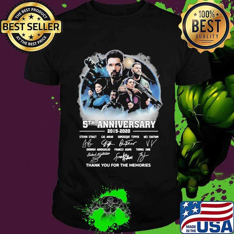 The expanse 5th anniversary 2015 2020 thank you for the memories signatures shirt The expanse 5th anniversary 2015 2020 thank you for the memories signatures shirt