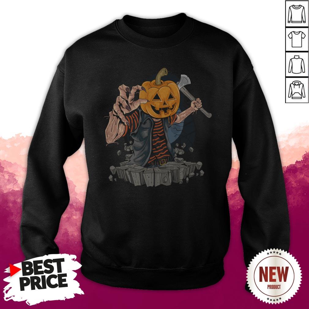 The Men Pumpkin Hold Hatched Evil Halloween Shirt