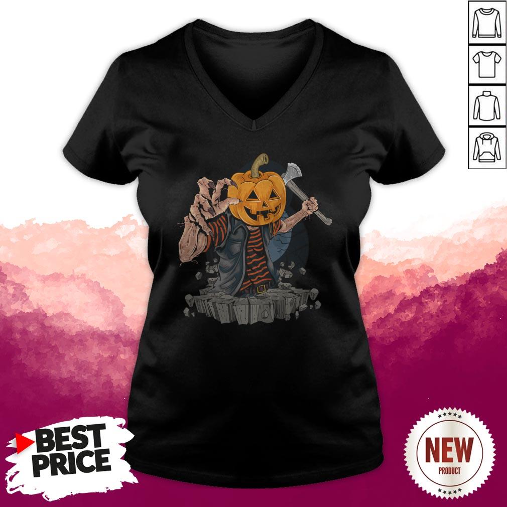 The Men Pumpkin Hold Hatched Evil Halloween Shirt