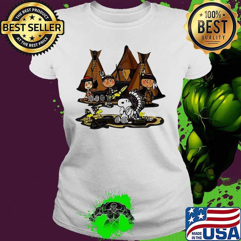 The peanuts characters cartoon camping native s Ladies tee The peanuts characters cartoon camping native s Ladies tee