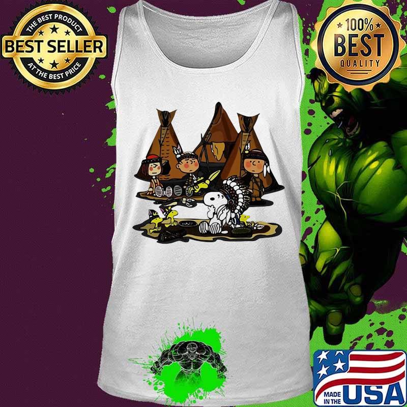 The peanuts characters cartoon camping native s Tank top The peanuts characters cartoon camping native s Tank top