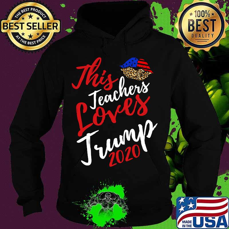 This Teachers Lovestrump 2020 School President Lip Leopard American Flag Shirt Hoodie This Teachers Lovestrump 2020 School President Lip Leopard American Flag Shirt Hoodie