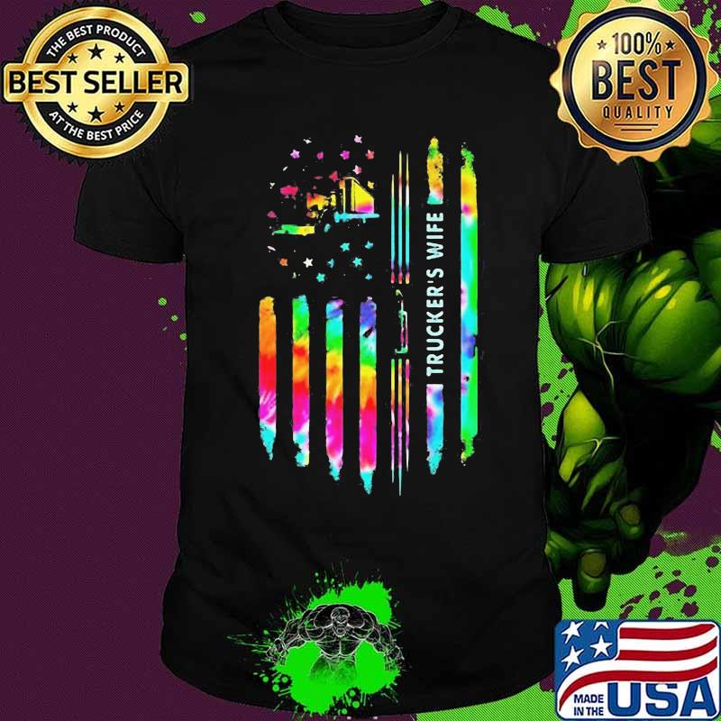 Trucker's Wife American Flag Colors Shirt
