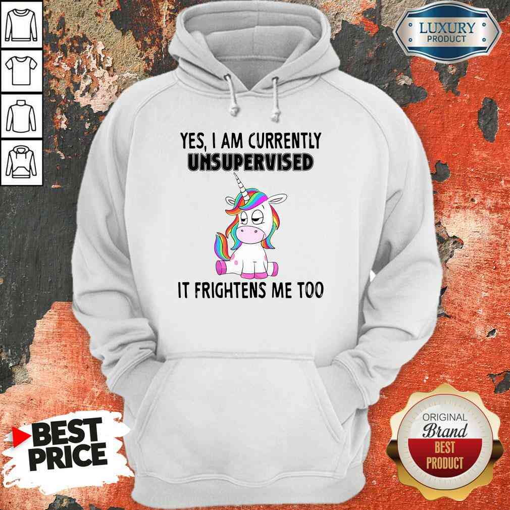 Unicorn Yes I Am Currently Unsupervised It Frightens Me Too Shirt