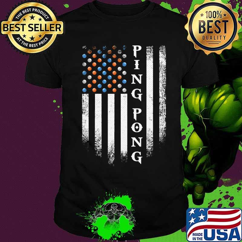 Vintage us american flag ping pong table tennis patriotic shirt
