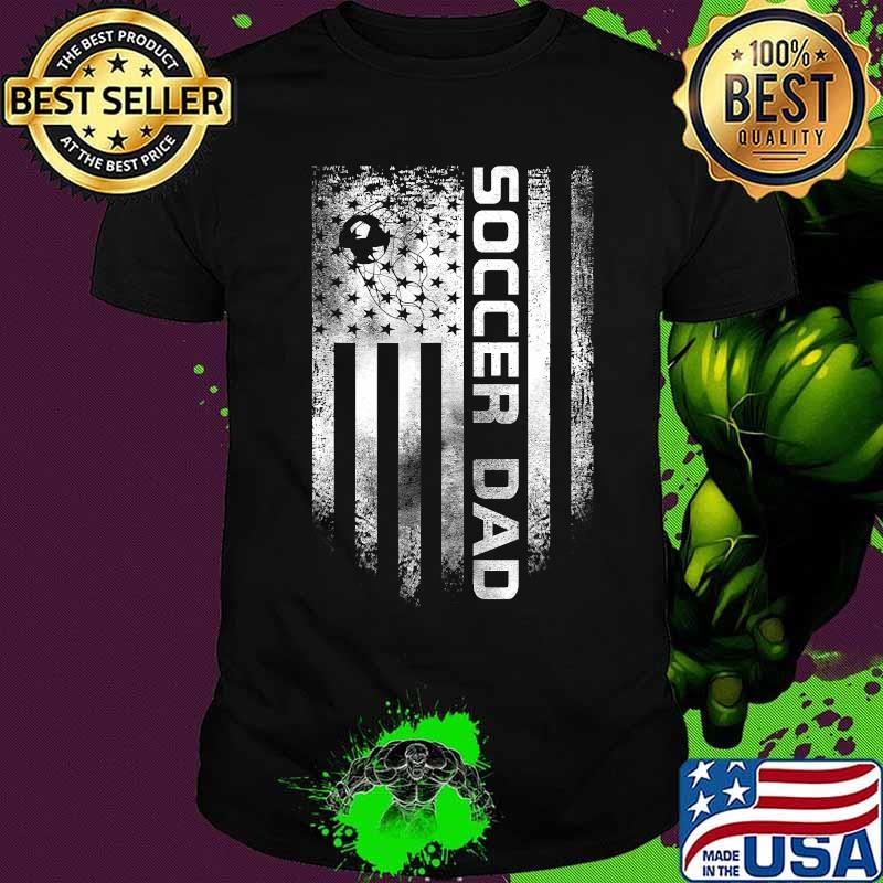 Vintage usa american flag soccer dad player team silhouette shirt