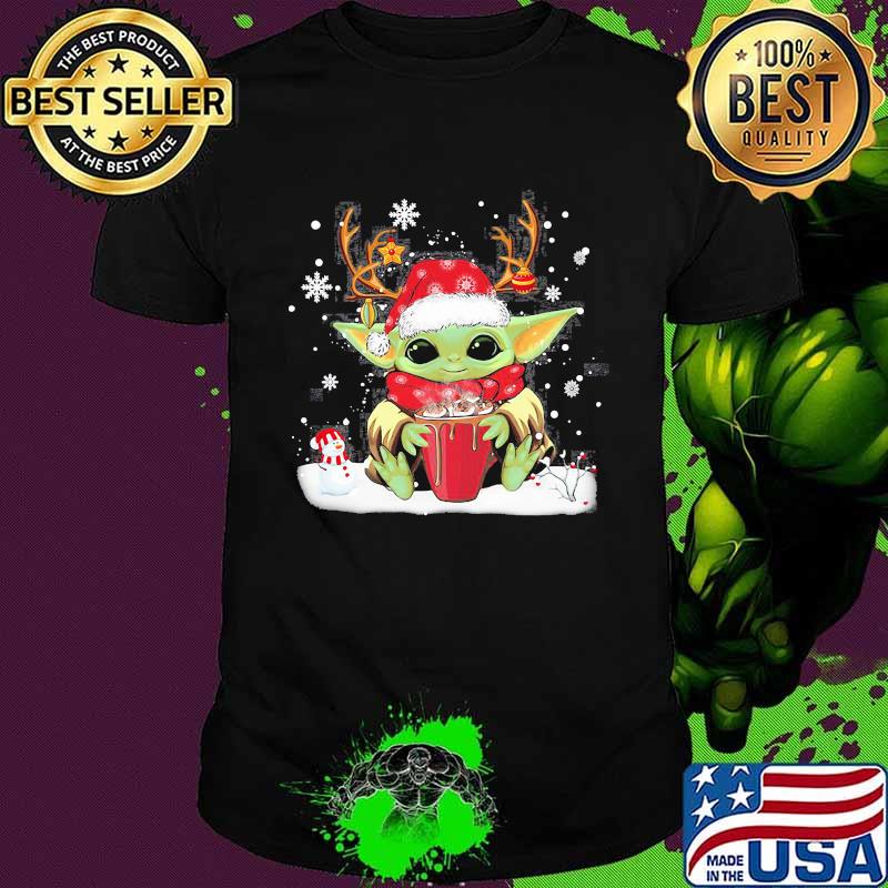 Yoda Baby Reindeer Merry Christmas Shirt