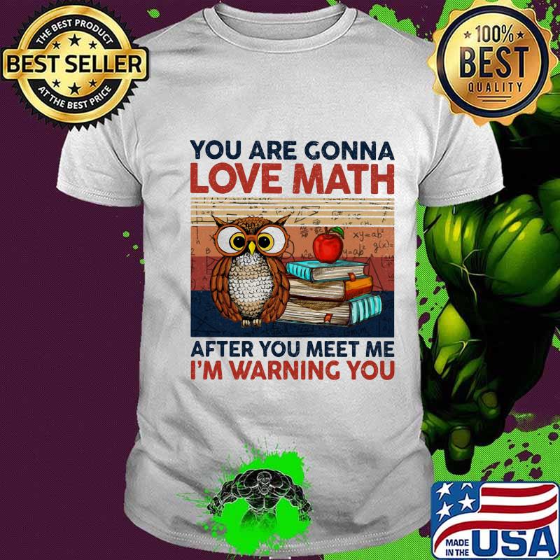 You Are Gonna Love Math After You Meet Me I’m Warning You Owl Vintage Shirt