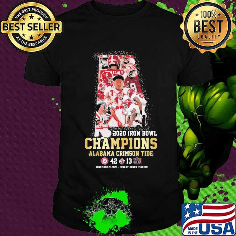 2020 Iron Bowl Champions Alabama Crimson Tide 42 13 Victory Football Shirt