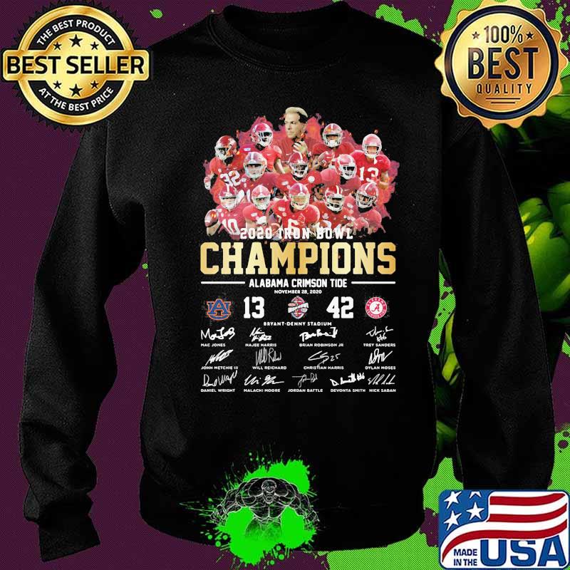 2020 Iron Bowl Champions Alabama Crimson Tide Win Signuature Shirt Sweater 2020 Iron Bowl Champions Alabama Crimson Tide Win Signuature Shirt Sweater
