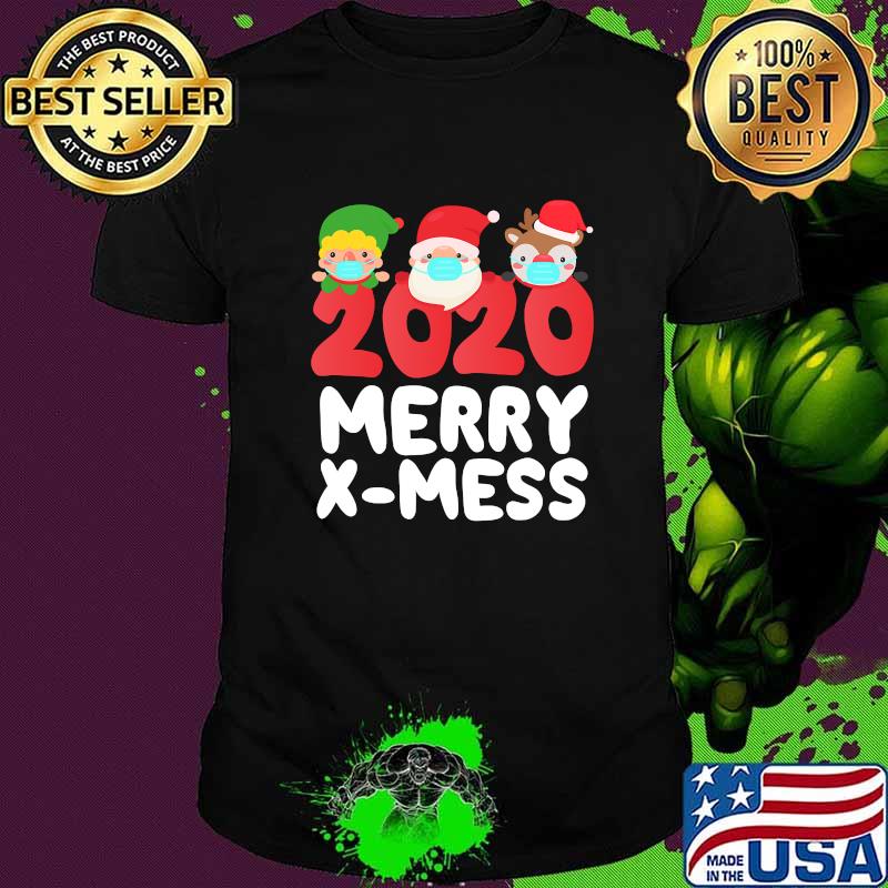 2020 Merry X-Mess Pandemic Quarantine Christmas Mask Covid Shirt