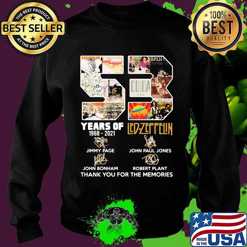 53 Years Of 1968 2021 led Zeppelin Thank You For The Memories Shirt Sweater 53 Years Of 1968 2021 led Zeppelin Thank You For The Memories Shirt Sweater
