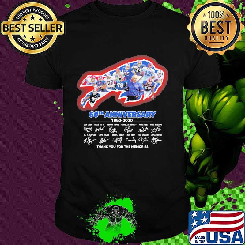 Afc East 60th Anniversary 1960 2020 Thank You For The Memories Signature Shirt