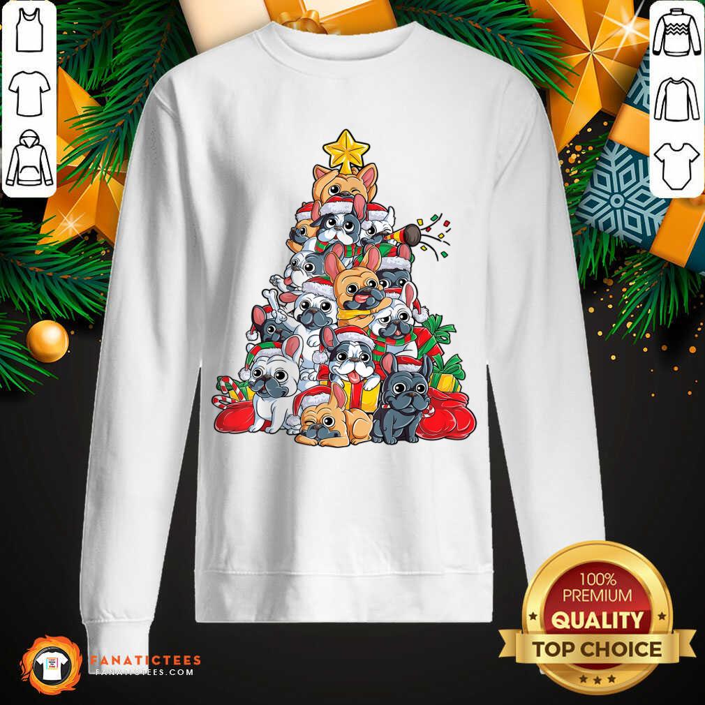 Awesome French Bulldog Christmas Tree Dog Santa Xmas Gifts T-Shirt
