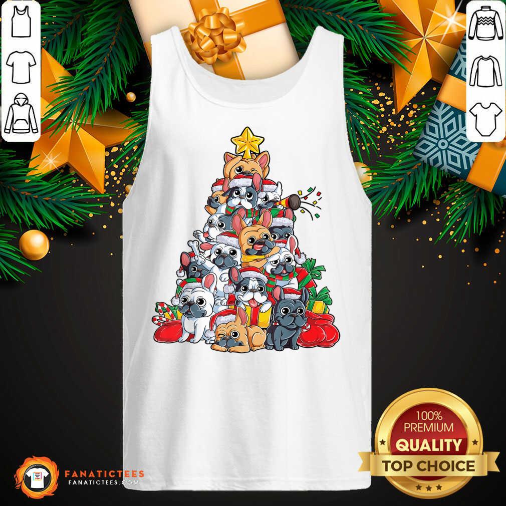 Awesome French Bulldog Christmas Tree Dog Santa Xmas Gifts T-Shirt