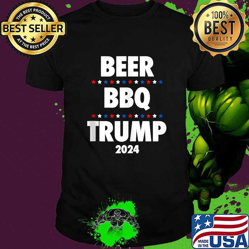 Beer Bbq Trump 2024 Election Stars Shirt