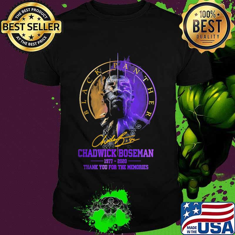 Black Panther Chadwick Boseman 1977 2020 Thank You For The Memories Signature Shirt