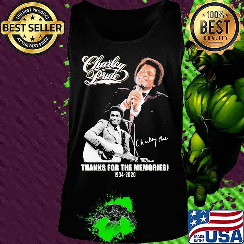 Charley Pride 1934 2020 Thank You For The Memories Signature Shirt Tank top Charley Pride 1934 2020 Thank You For The Memories Signature Shirt Tank top