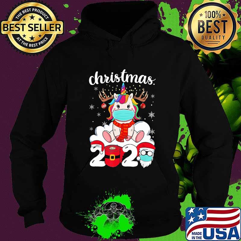 Christmas 2020 Santa Unicorn Reindeer Wear Mask Shirt Hoodie Christmas 2020 Santa Unicorn Reindeer Wear Mask Shirt Hoodie