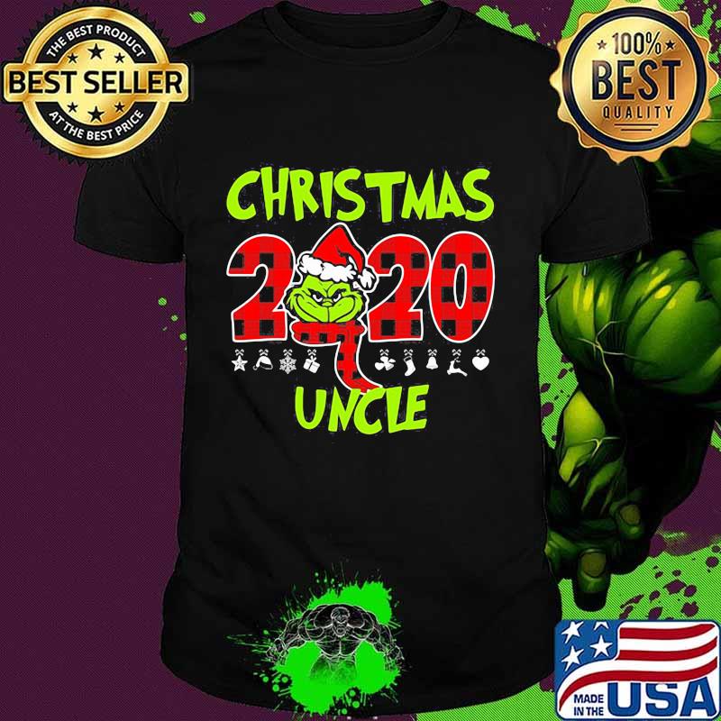 Christmas 2020 Uncle Grinch Hat Santa Claus Merry Xmas Shirt