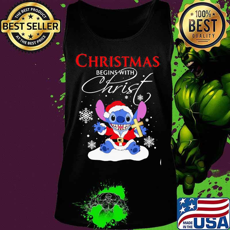 Christmas Begins With Christ Cross Fondos De Pantalla De Navidad Del Stich Shirt Tank top Christmas Begins With Christ Cross Fondos De Pantalla De Navidad Del Stich Shirt Tank top