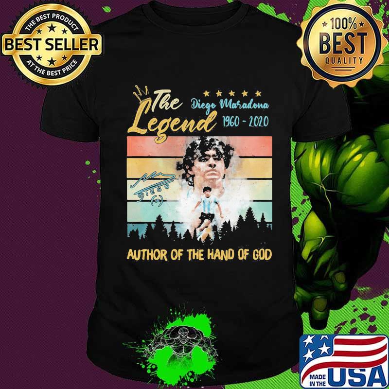 Diego Maadona The Legend Author Of The Hand Of God Vintage Shirt