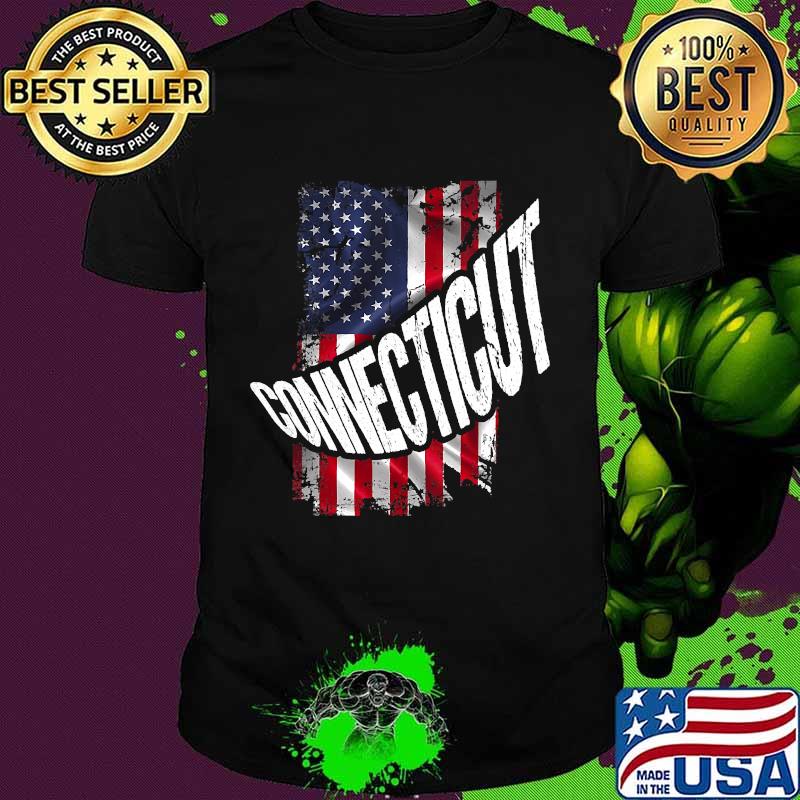Distressed American Flag Connecticut Shirt