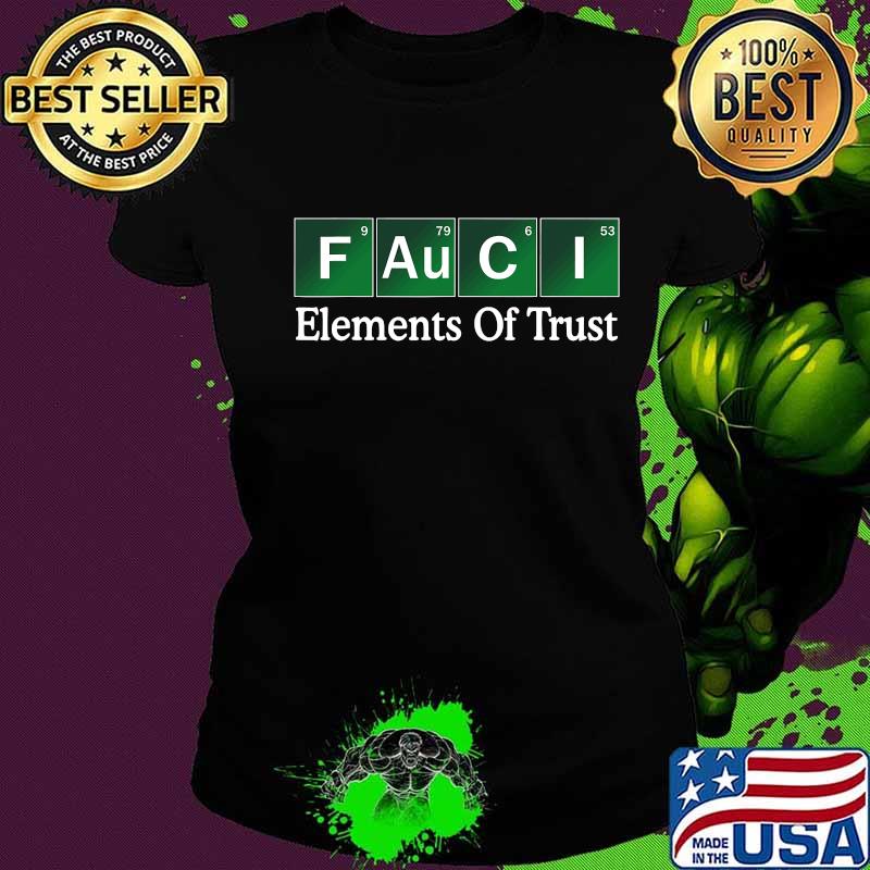 Fauci Elements Of Trust Dr Fauci Trust Science Not Morons Shirt Ladies tee Fauci Elements Of Trust Dr Fauci Trust Science Not Morons Shirt Ladies tee
