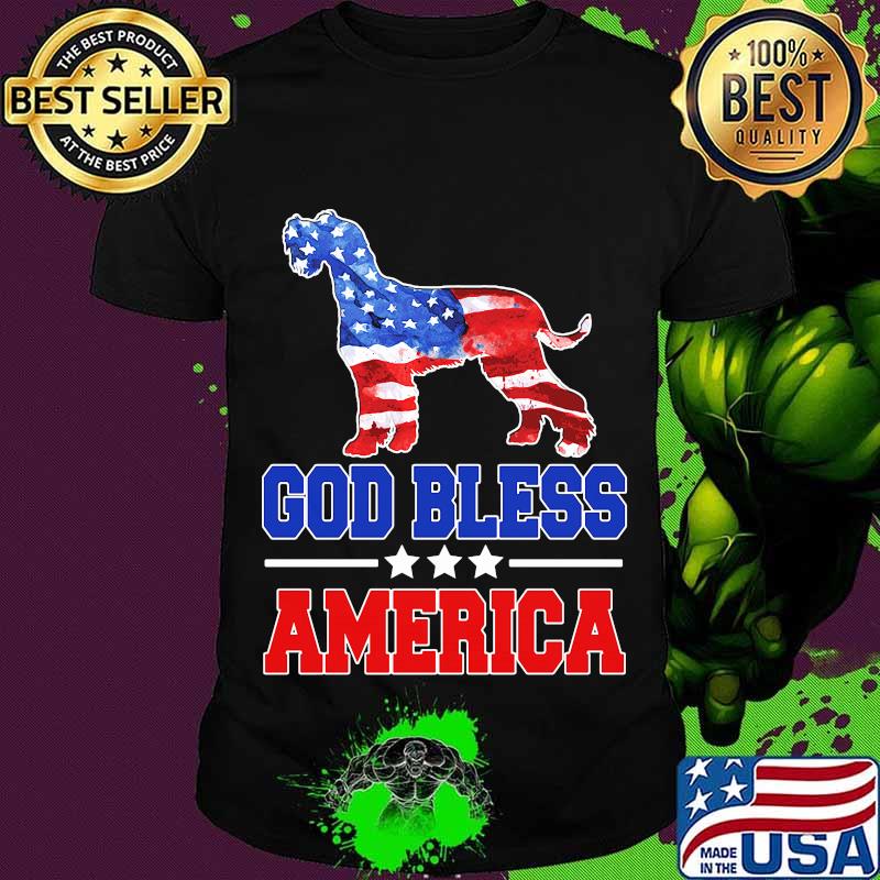 God Bless America Dog American Flag Shirt