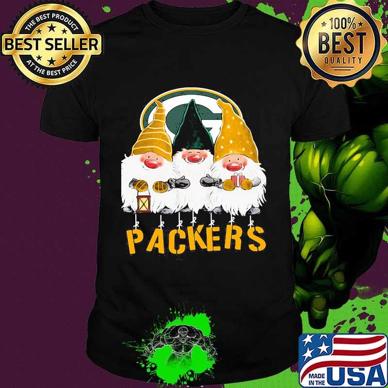 Green Bay Packers Team Gnomes Merry Christmas Shirt