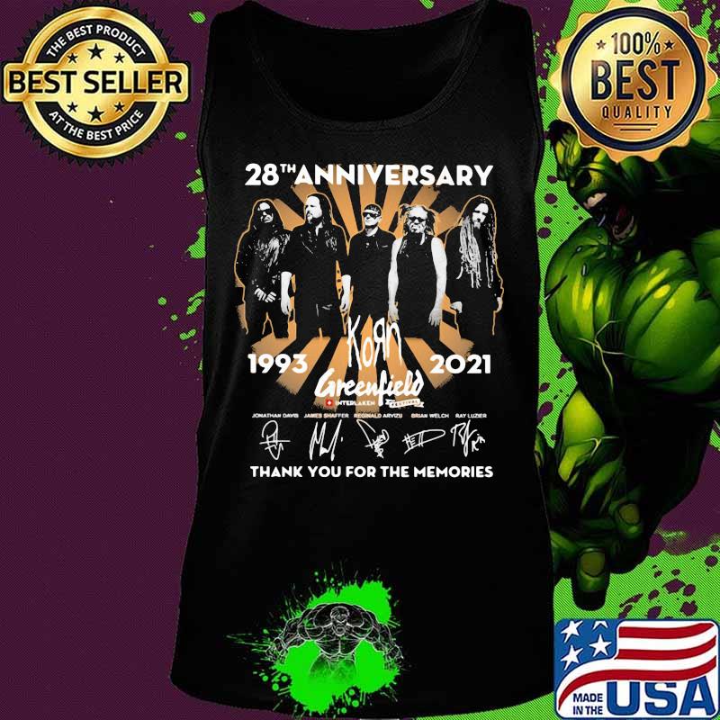 Greenfield 28th Anniversary 1993 2021 Thank You For The Memories Signuature Shirt Tank top Greenfield 28th Anniversary 1993 2021 Thank You For The Memories Signuature Shirt Tank top